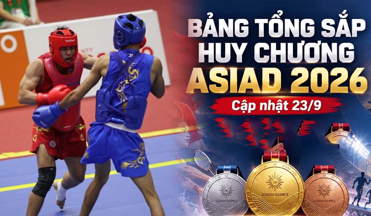 TIN N&Oacute;NG ASIAD 2026 h&ocirc;m nay 23/9: VĐV Việt Nam bị hạ knock-out;Bảng tổng sắp huy chương ASIAD c&oacute; biến
