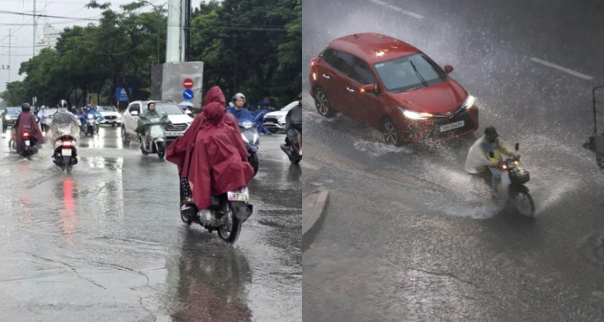 Tin thời tiết H&agrave; Nội mới nhất: Mưa d&ocirc;ng đang lan rộng nội v&agrave; ngoại th&agrave;nh, người d&acirc;n đề ph&ograve;ng mưa đ&aacute;