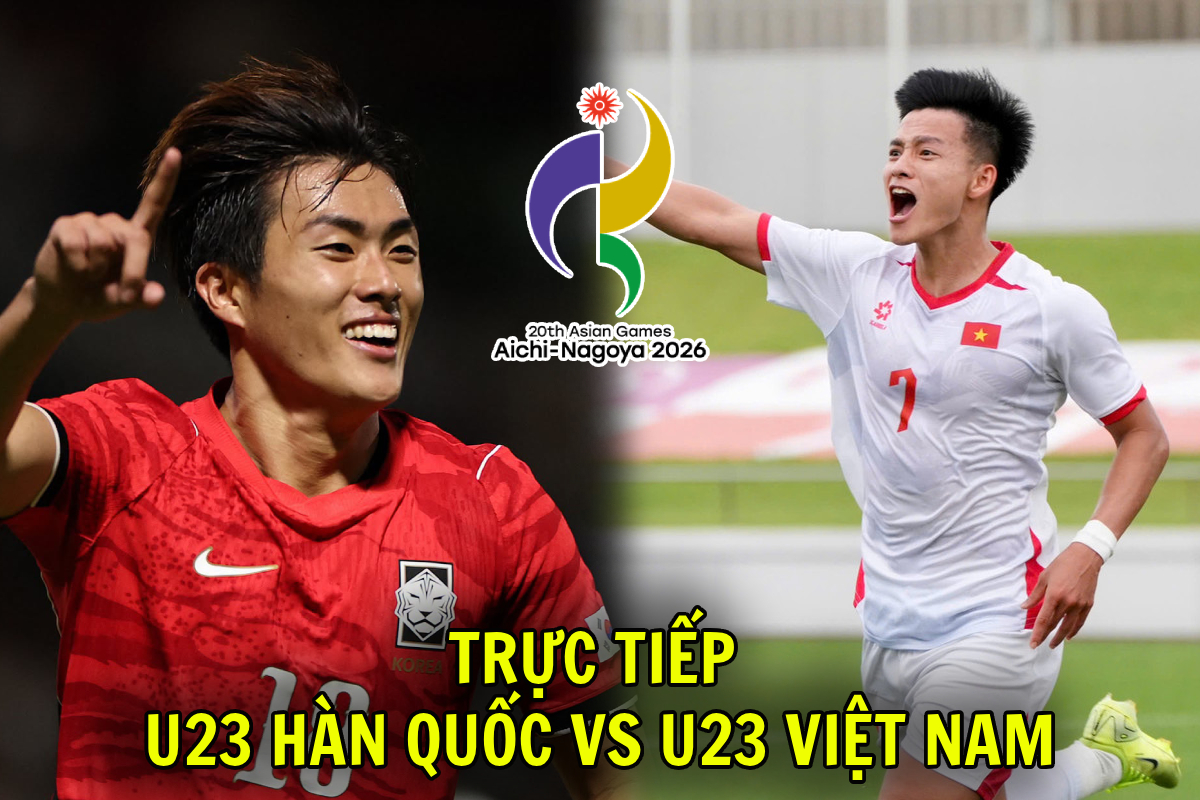 VTV trực tiếp b&oacute;ng đ&aacute; U23 Việt Nam vs U23 H&agrave;n Quốc - Link xem trực tiếp b&oacute;ng đ&aacute; nam ASIAD 2026 tr&ecirc;n VTV6