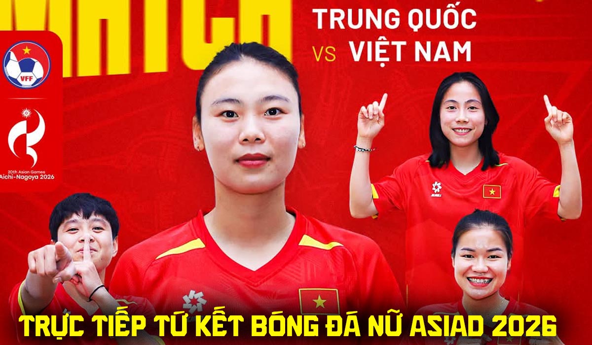 Link xem trực tiếp b&oacute;ng đ&aacute; nữ Việt Nam vs Trung Quốc 13h ng&agrave;y 25/9 - VTV6 trực tiếp ASIAD 2026 h&ocirc;m nay