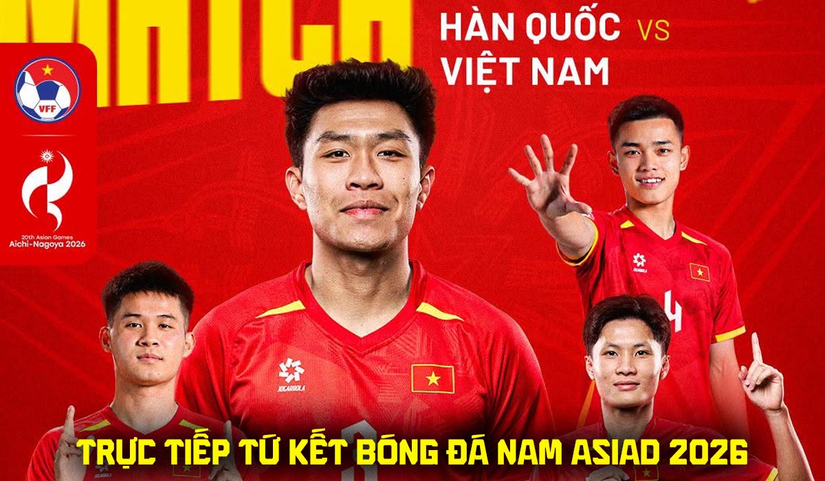 VTV6 VTVGo trực tiếp U23 Việt Nam vs U23 H&agrave;n Quốc 17h30 ng&agrave;y 25/9 - Link xem trực tiếp ASIAD 2026