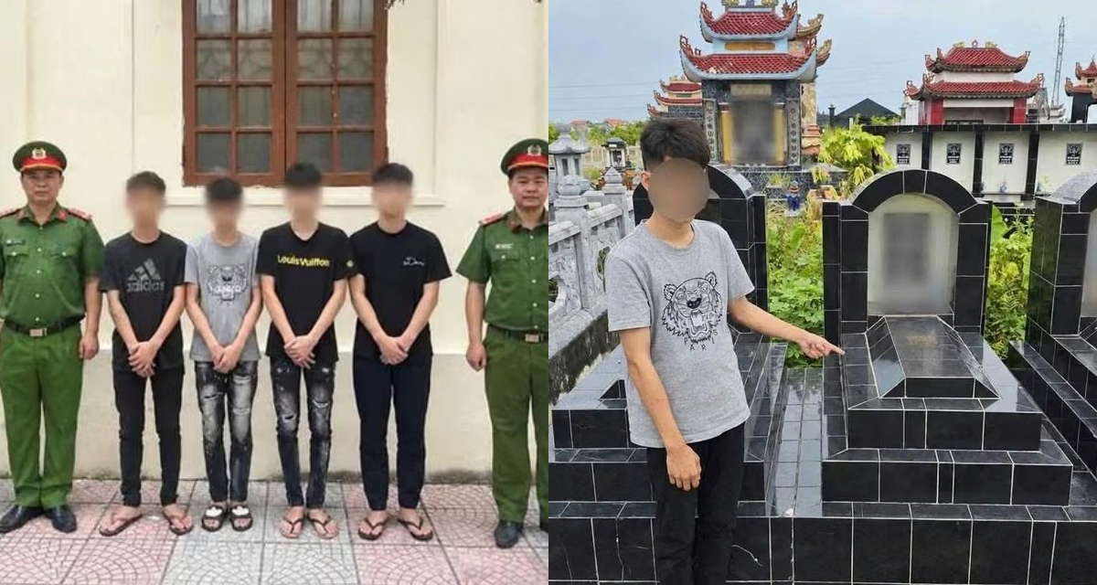 Hải Ph&ograve;ng: Nam sinh thực hiện thử th&aacute;ch phản cảm tại nghĩa trang sau khi thua k&egrave;o TikTok