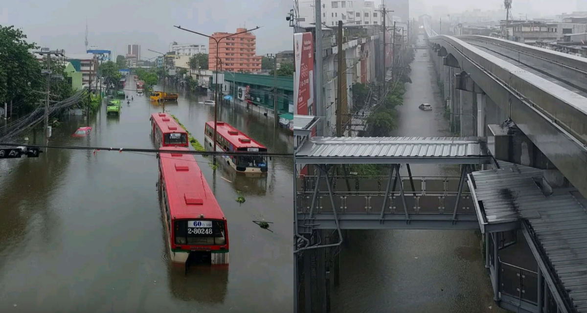 Mưa ngập chưa r&uacute;t ở Bangkok: Ấm l&ograve;ng anh thợ sửa xe người Việt canh điện thoại gi&uacute;p b&agrave; con miễn ph&iacute;