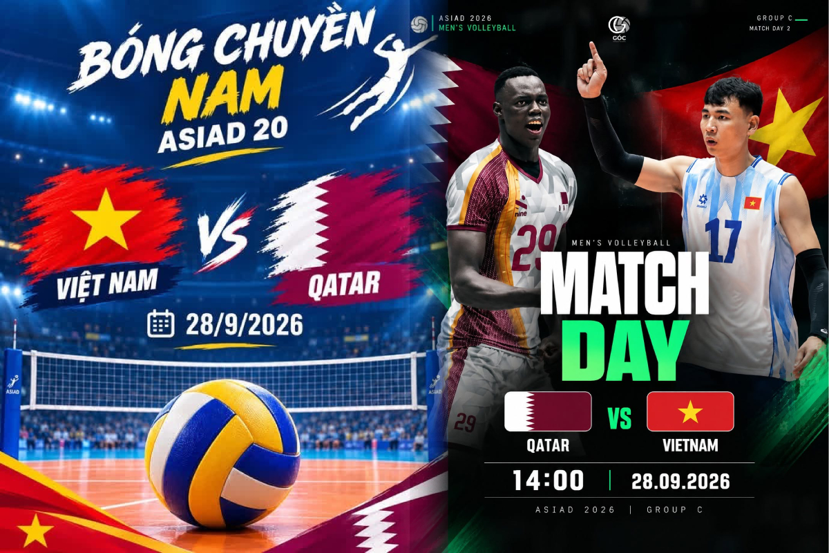 Kết quả b&oacute;ng chuyền Việt Nam vs Qatar - Cập nhật kết quả thi đấu b&oacute;ng chuyền nam ASIAD 2026