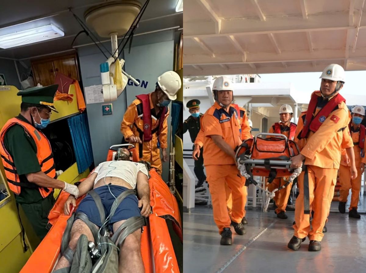 Nguy&ecirc;n nh&acirc;n thuyền vi&ecirc;n t&agrave;u nước ngo&agrave;i rơi v&agrave;o t&igrave;nh trạng nguy kịch giữa biển, 2 y sĩ lập tức được điều động