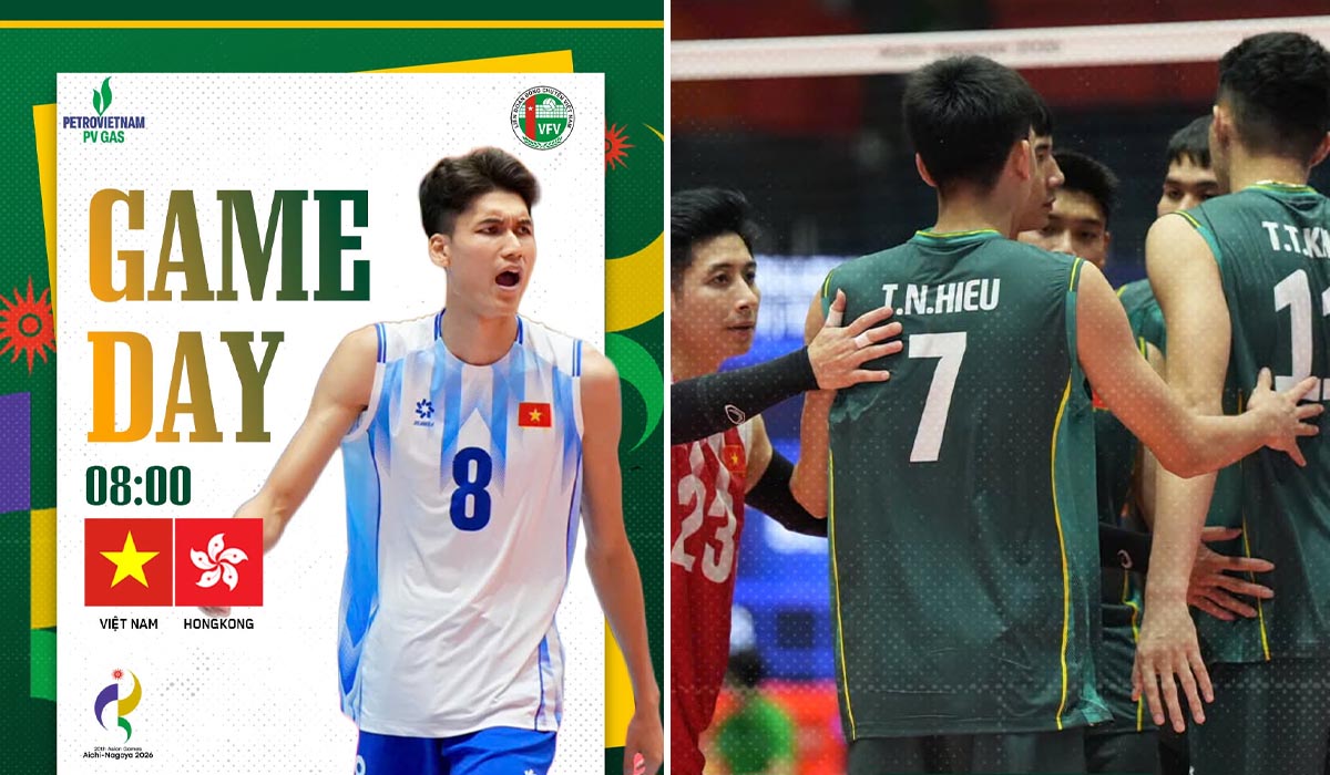 Lịch thi đấu b&oacute;ng chuyền h&ocirc;m nay 29/9: Tuyển Việt Nam thắng dễ Hong Kong TQ ở ASIAD 2026
