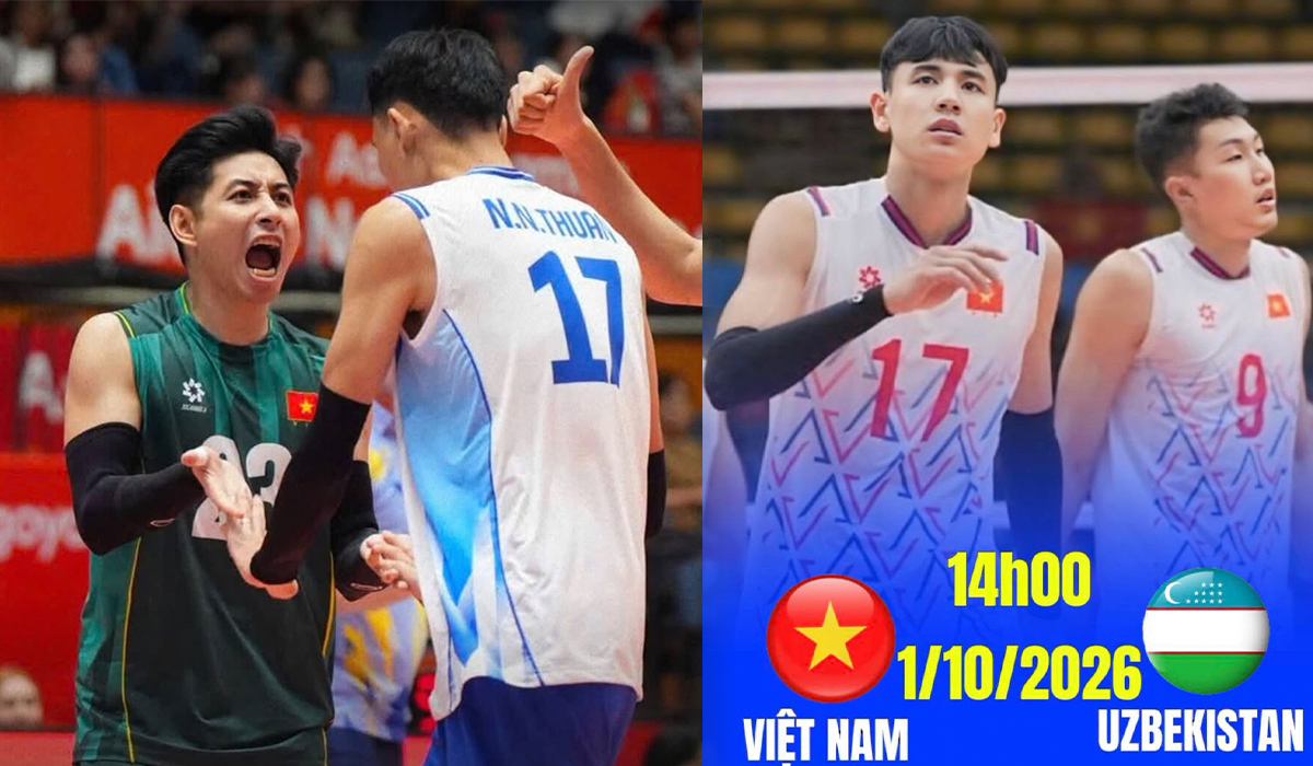 Link xem TRỰC TIẾP b&oacute;ng chuyền Việt Nam đấu Uzbekistan h&ocirc;m nay 27/9 - VTV6 ph&aacute;t s&oacute;ng b&oacute;ng chuyền ASIAD 2026