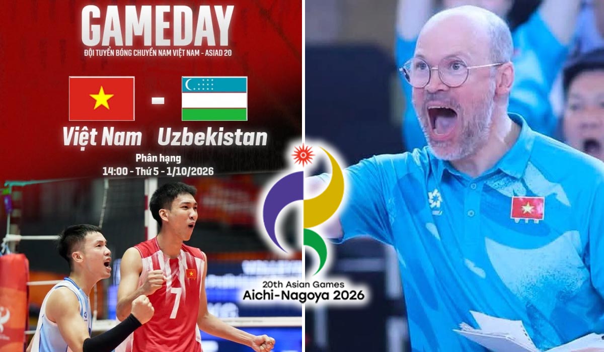 VTV trực tiếp b&oacute;ng chuyền nam ASIAD 2026 - Link xem trực tiếp Việt Nam vs Uzbekistan h&ocirc;m nay 1/10