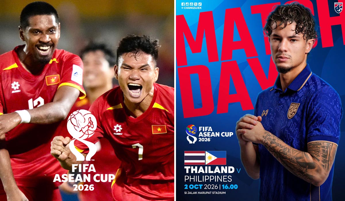 Lịch thi đấu FIFA ASEAN Cup 2026 mới nhất 2/10: Th&aacute;i Lan to&aacute;t mồ h&ocirc;i; ĐT Việt Nam thắng đậm Pakistan?