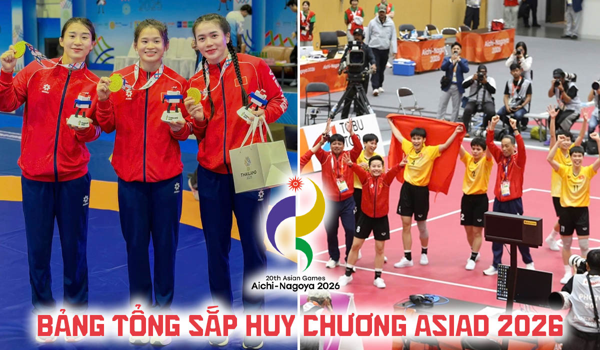 Bảng tổng sắp huy chương ASIAD 2026 mới nhất: Đo&agrave;n thể thao Việt Nam thăng hoa sau tấm HCV cầu m&acirc;y