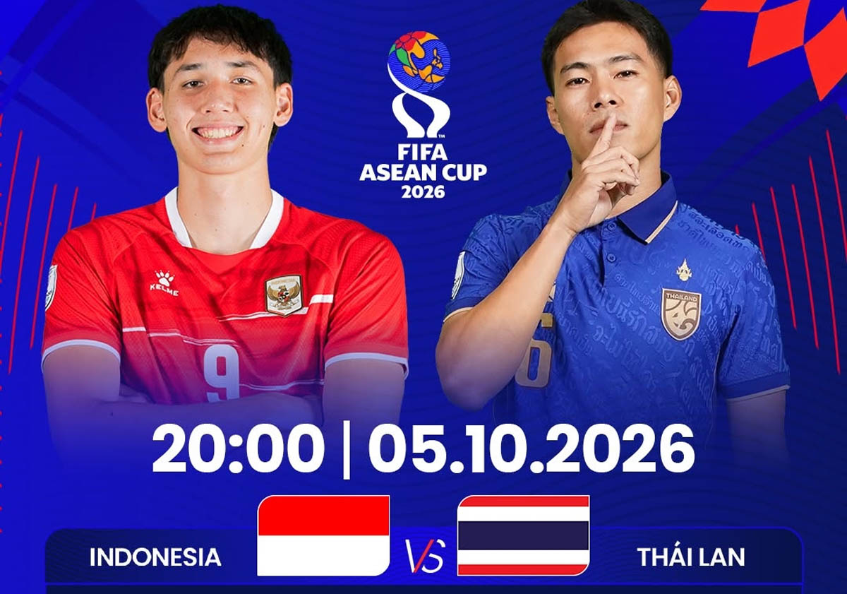 FPTPlay trực tiếp FIFA ASEAN Cup 2026 hôm nay 5/10 - Link xem trực tiếp ĐT Thái Lan vs ĐT Indonesia