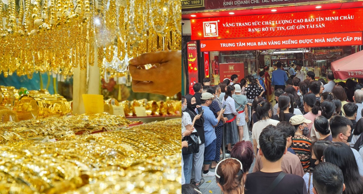 Gi&aacute; v&agrave;ng h&ocirc;m nay 5/10 mới nhất: V&agrave;ng SJC v&agrave;ng 9999 \'rơi tự do\' từ đỉnh, v&agrave;ng thế giới đi ngược hướng