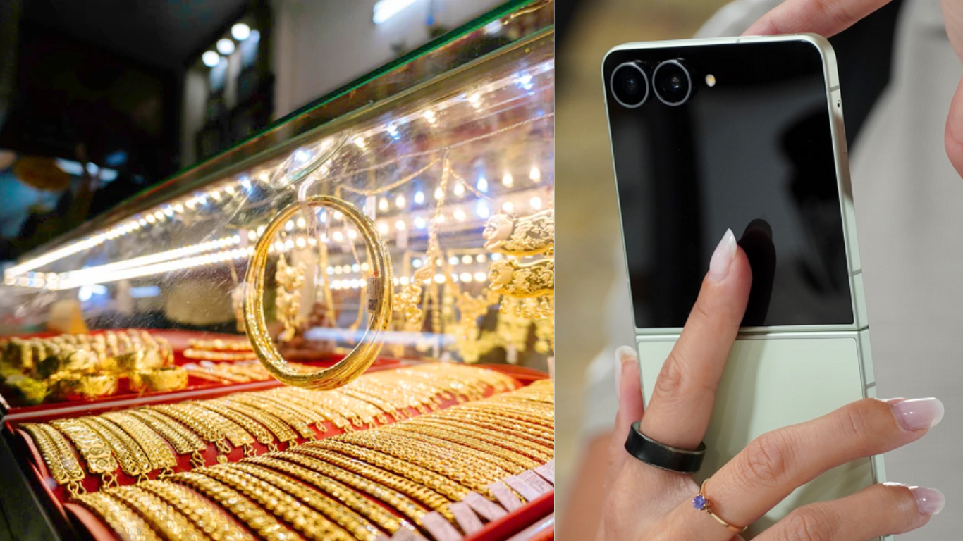 Gi&aacute; v&agrave;ng h&ocirc;m nay chiều 5/10: V&agrave;ng SJC, nhẫn trơn ph&acirc;n h&oacute;a, thế giới l&ugrave;i s&acirc;u, gi&aacute; Samsung Z Flip 8 bao nhi&ecirc;u?