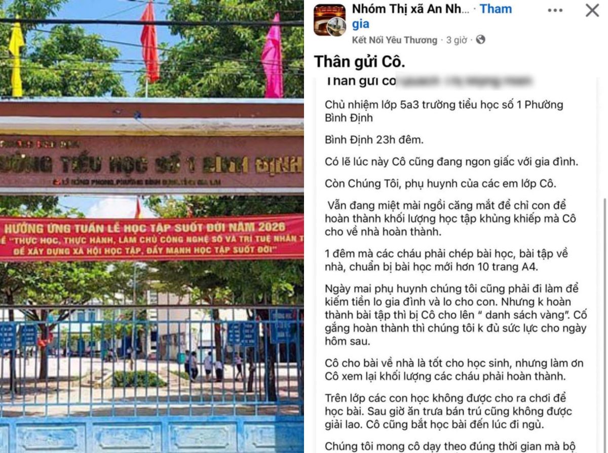 Vụ gi&aacute;o vi&ecirc;n bị tố giao hơn 10 trang b&agrave;i tập: 41 phụ huynh l&ecirc;n tiếng