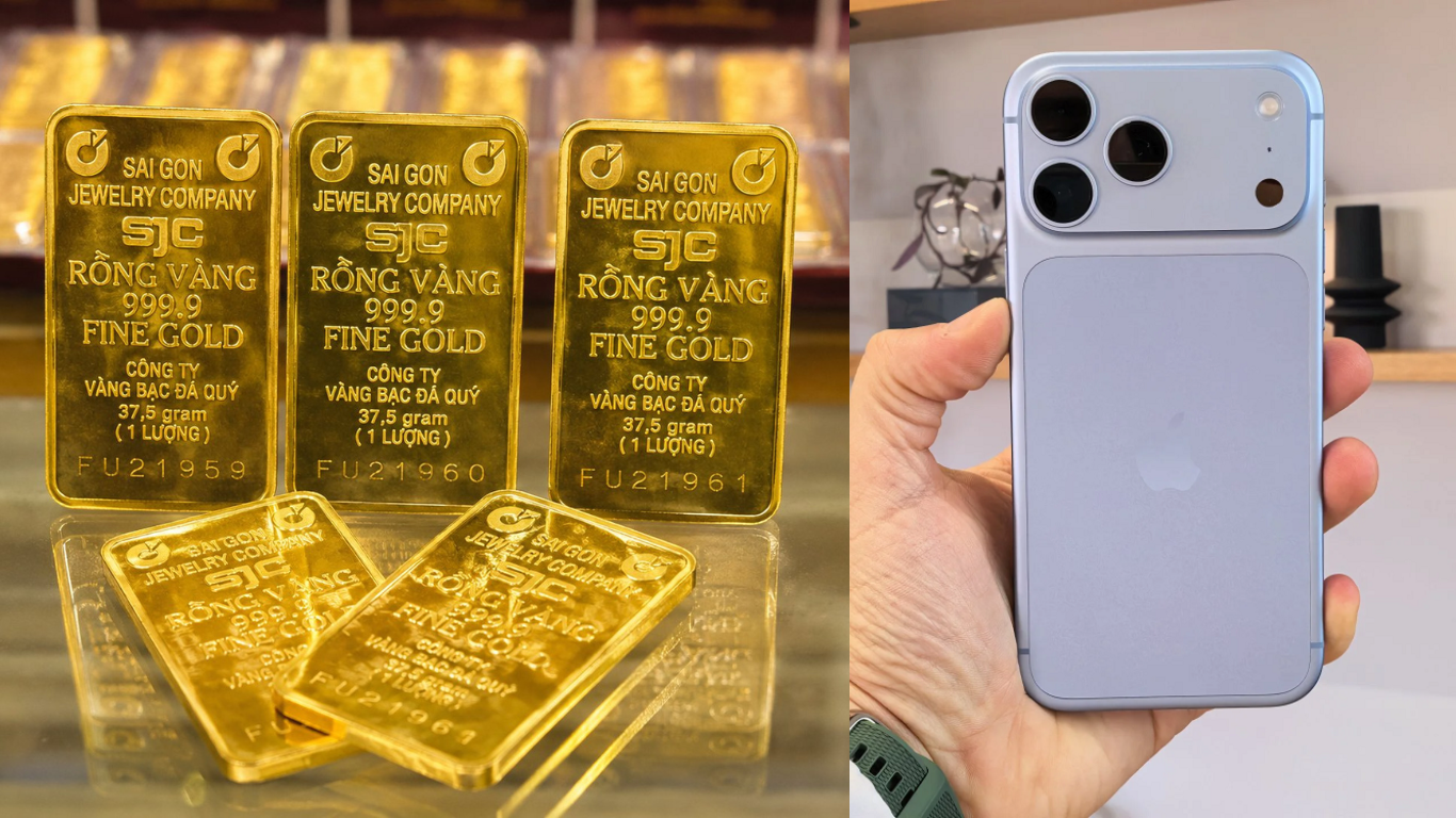 Gi&aacute; v&agrave;ng h&ocirc;m nay chiều 6/10: V&agrave;ng SJC bất ngờ bật tăng sau nhịp giảm 600.000 đồng, iPhone 18 Pro Max c&oacute; rẻ?