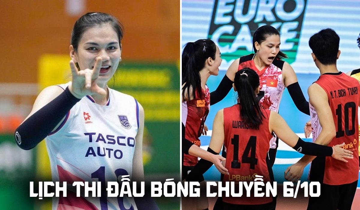 Lịch thi đấu b&oacute;ng chuyền h&ocirc;m nay 6/10: H&agrave; Nội Tasco đấu LPB Ninh B&igrave;nh ở giải VĐQG Việt Nam khi n&agrave;o?