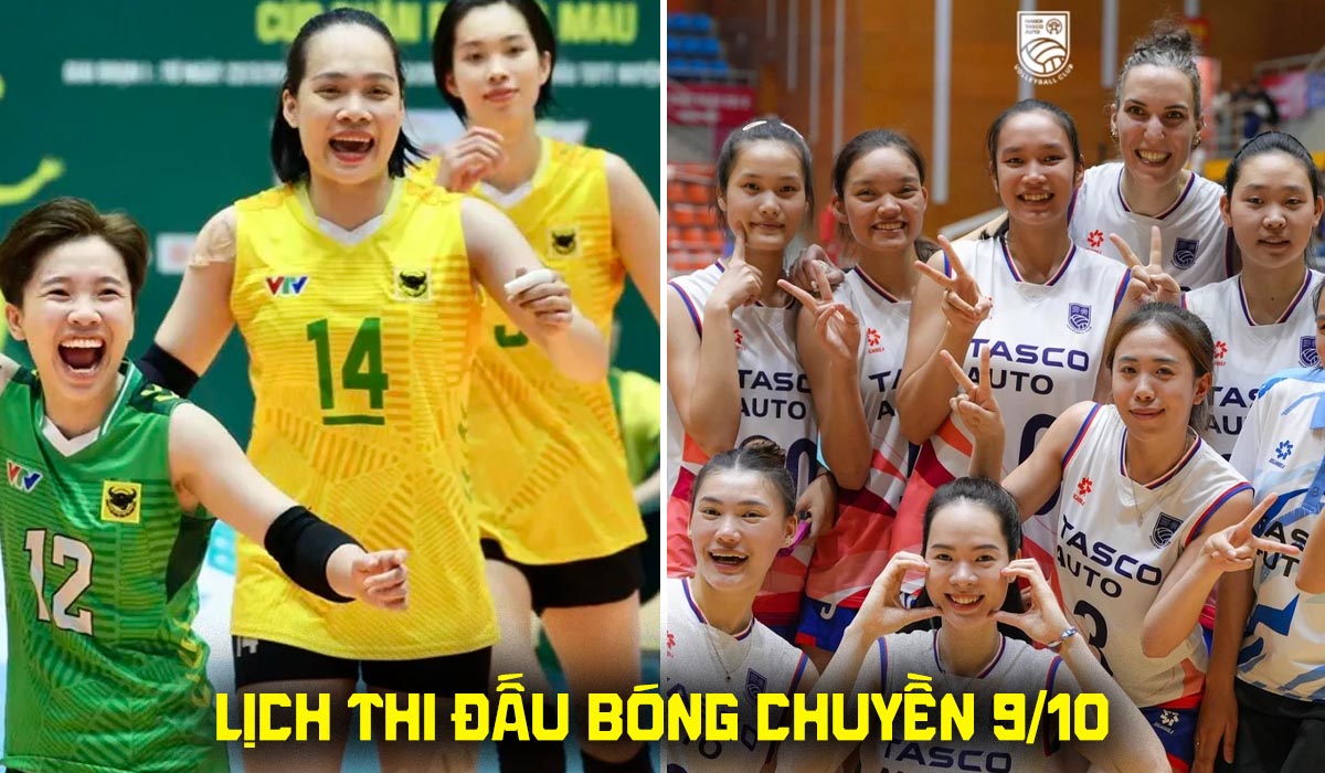 Lịch thi đấu b&oacute;ng chuyền h&ocirc;m nay 9/10: H&agrave; Nội Tasco đấu VTV B&igrave;nh Điền Long An ở giải VĐQG khi n&agrave;o?