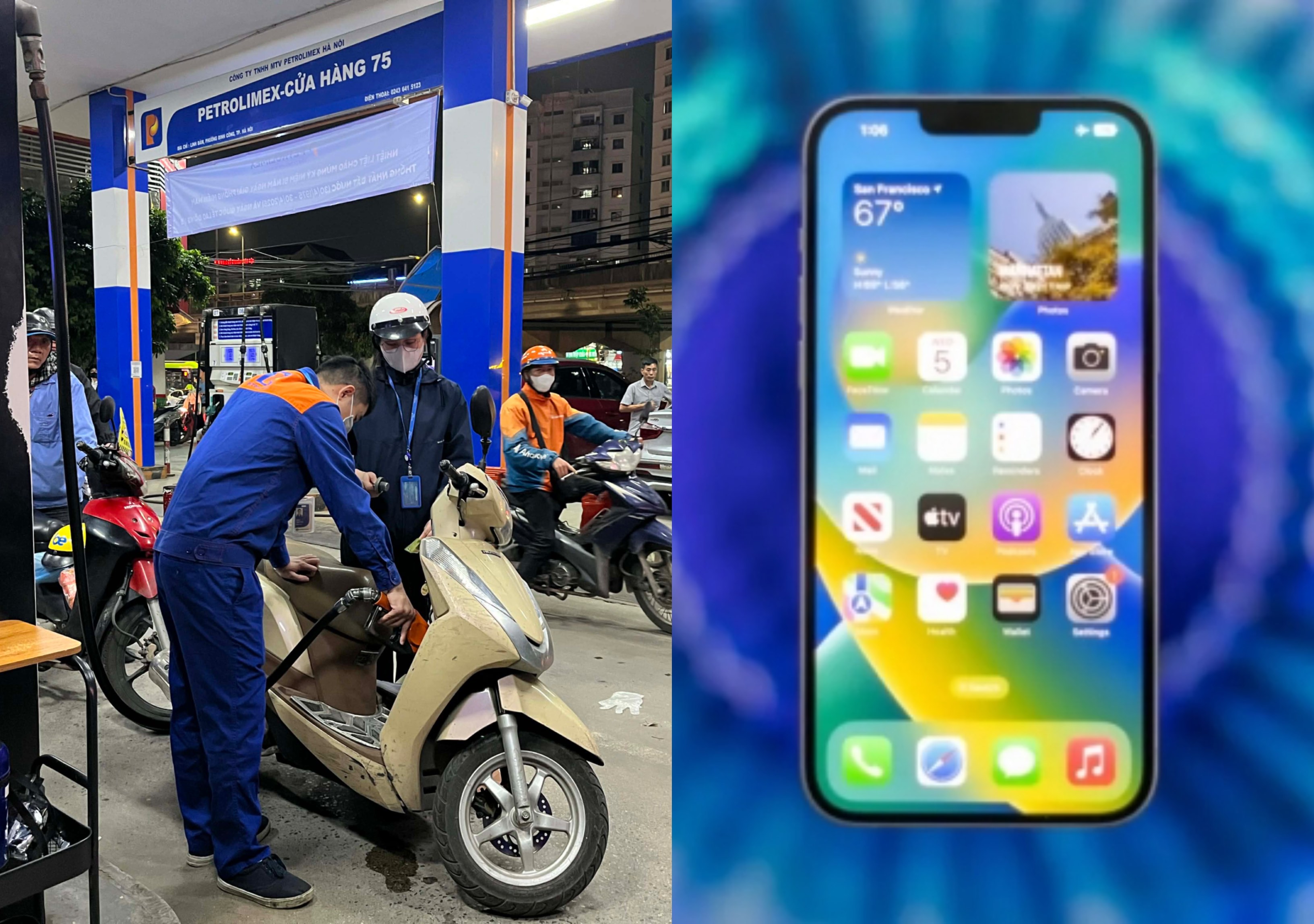 Gi&aacute; xăng dầu tối 10/10: Xăng E10 rẻ hơn dầu diesel 870 đồng/l&iacute;t, đều dưới 30.000 đồng, iPhone 14 Plus rẻ b&egrave;o
