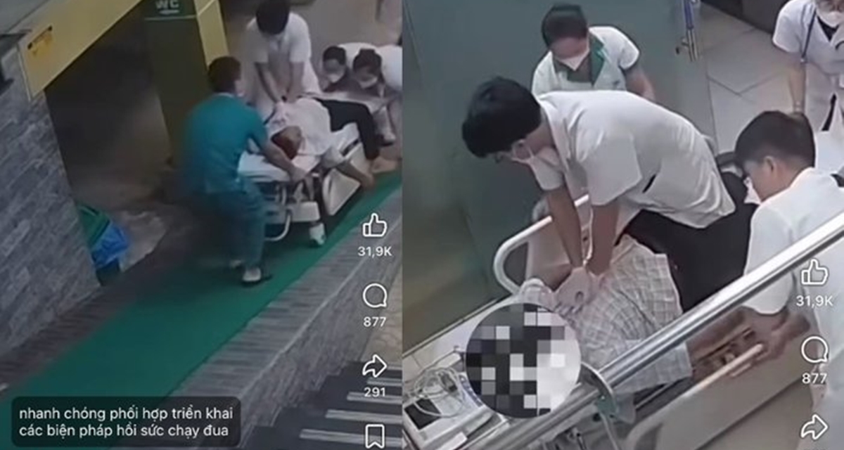 Th&acirc;n thế b&aacute;c sĩ trẻ ngồi tr&ecirc;n băng ca &eacute;p tim cứu bệnh nh&acirc;n ngừng tuần ho&agrave;n tại Nghệ An