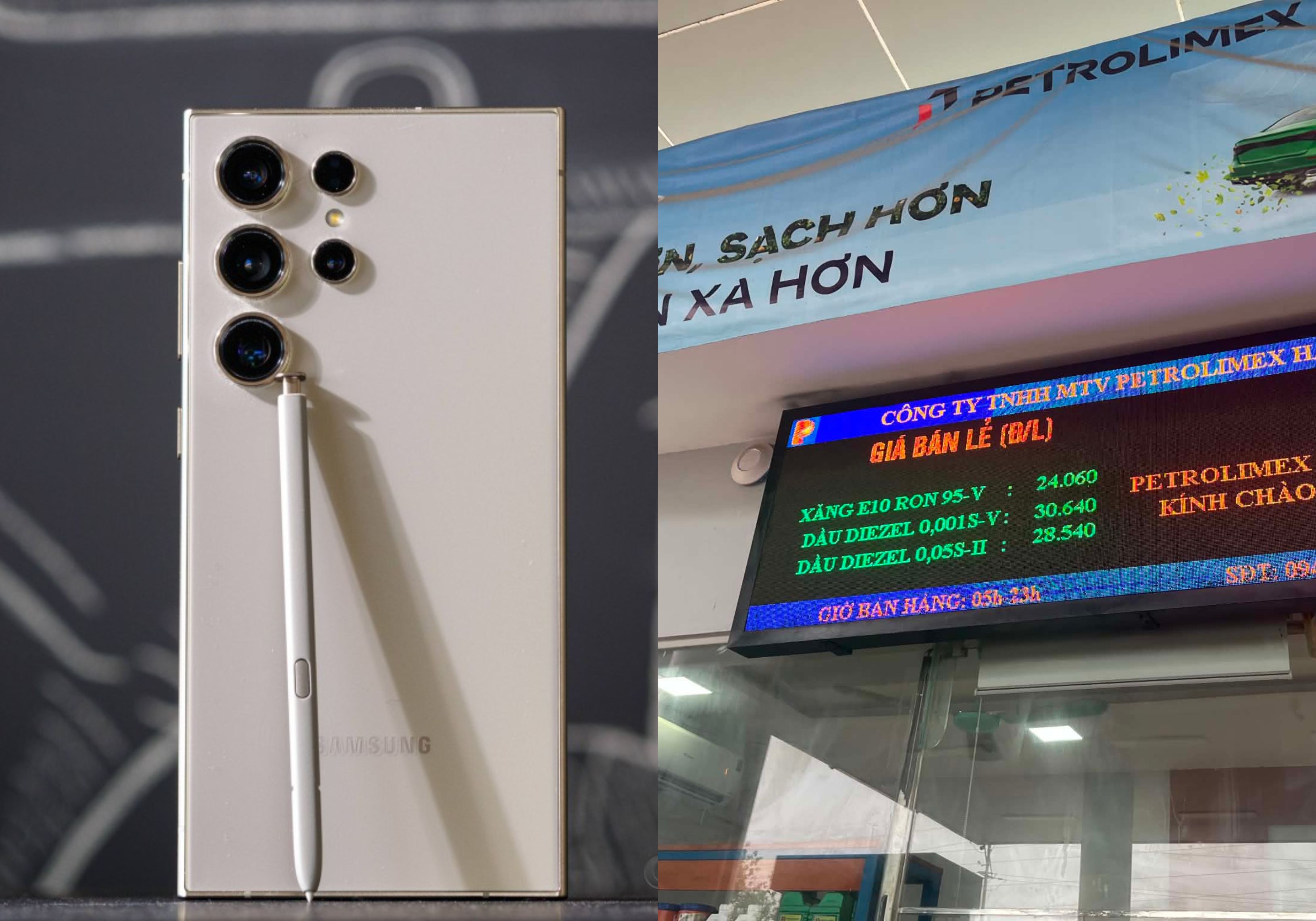 Bảng gi&aacute; xăng dầu h&ocirc;m nay 15/10: Xăng E10 c&aacute;ch đỉnh hơn 3.000 đồng, Galaxy S24 Ultra chụp xa si&ecirc;u rẻ