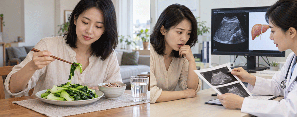 Người phụ nữ bị gan nhiễm mỡ sau 6 th&aacute;ng ăn rau luộc, giảm được 5kg: B&aacute;c sĩ l&yacute; giải nguy&ecirc;n nh&acirc;n kh&ocirc;ng ai ngờ đến