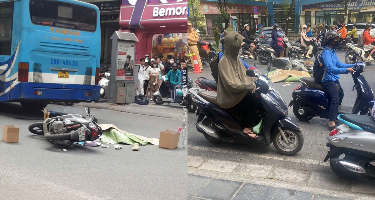 Lời kể nh&acirc;n chứng vụ c&ocirc; g&aacute;i tử vong v&igrave; xe bus c&aacute;n ở H&agrave; Nội: C&oacute; nam thanh ni&ecirc;n chuyển l&agrave;n đột ngột?