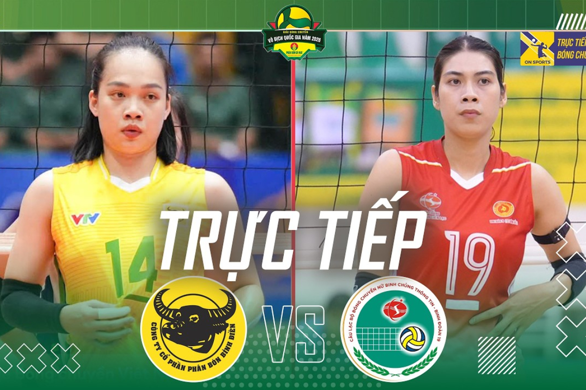 VTV trực tiếp b&oacute;ng chuyền nữ VTV B&igrave;nh Điền Long An vs BC Th&ocirc;ng Tin BĐ19 - Link trực tiếp giải VĐQG 2026