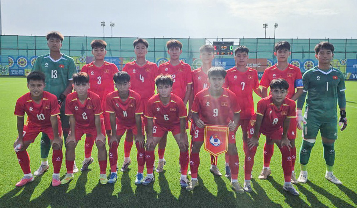 Lịch thi đấu VCK U15 World Cup 2026 h&ocirc;m nay 25/10 - K&ecirc;nh xem trực tiếp U15 Việt Nam đấu Mauritius