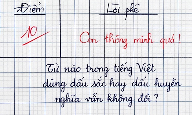 Từ tiếng Việt n&agrave;o đổi dấu sắc sang dấu huyền m&agrave; nghĩa vẫn kh&ocirc;ng đổi?