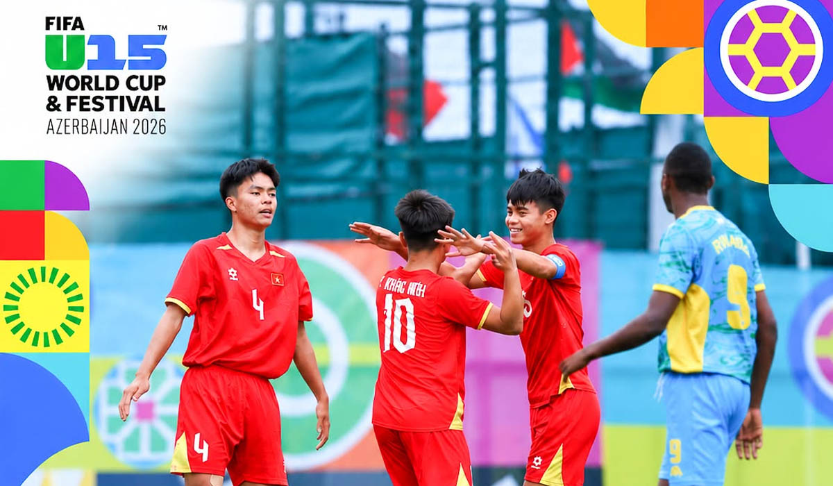 Thắng thuyết phục chủ nh&agrave; Azerbaijan, ĐT Việt Nam g&acirc;y sốt với v&eacute; chung kết U15 World Cup 2026 tier C
