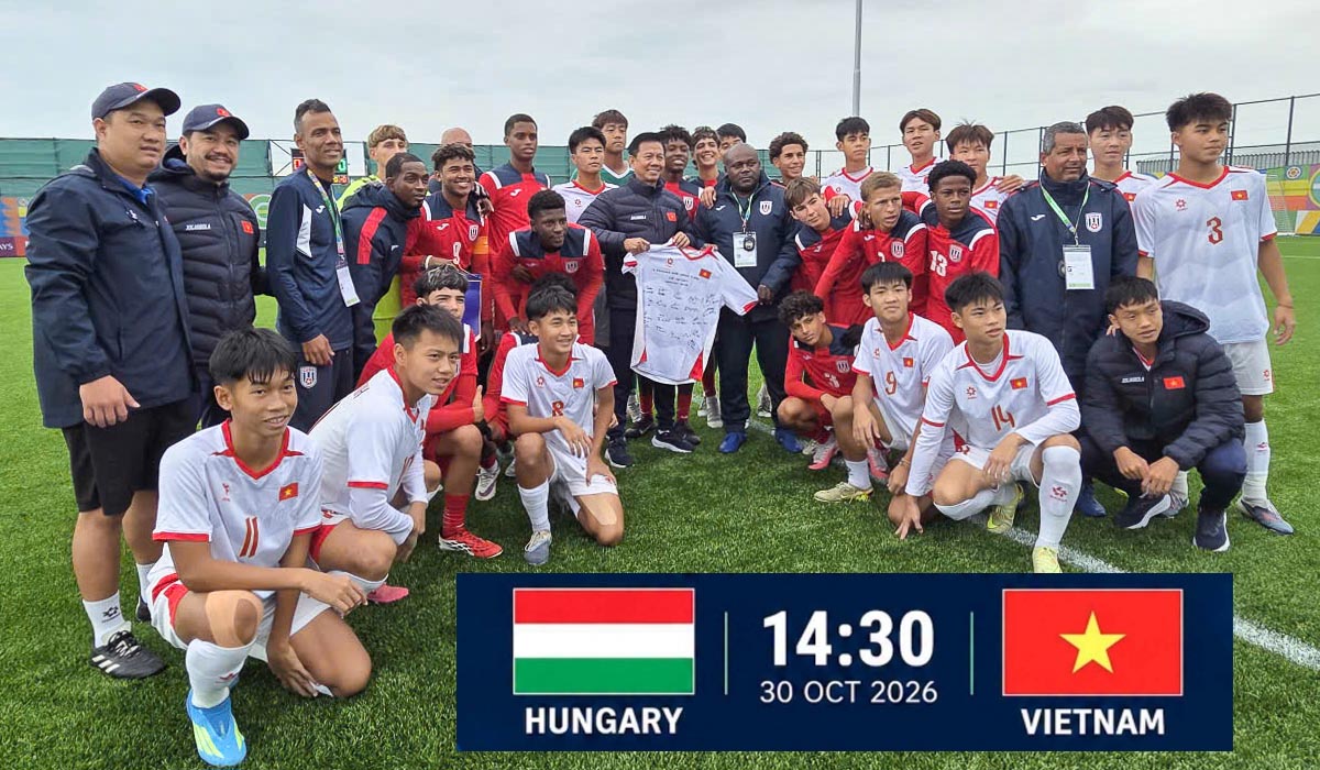 Xem trực tiếp b&oacute;ng đ&aacute; U15 Việt Nam vs U15 Hungary ở đ&acirc;u, k&ecirc;nh n&agrave;o? Link trực tiếp World Cup 2026