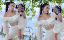 Netizen thích thú khi ngắm loạt ảnh con gái nuôi có diện mạo như bản sao nhí của Ngọc Trinh