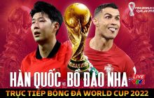 Trực tiếp bóng đá Hàn Quốc vs Bồ Đào Nha, bảng H World Cup 2022: Ronaldo san bằng kỷ lục của Messi?