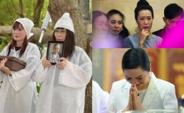 Hoa hậu Giáng My, NSƯT Trịnh Kim Chi cầu nguyện khi diễn viên Hiền Mai khóc nức nở đưa tro mẹ về quê