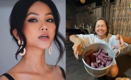 Cận cảnh bữa ăn khoai lang đạm bạc của Hoa hậu H'Hen Niê, mặt mộc ở nhà làm dân tình ngỡ ngàng 