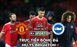 Trực tiếp bóng đá MU vs Brighton; Link xem trực tiếp MU vs Brighton K+ FULL HD