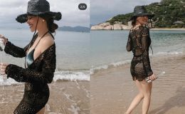 Bắt trọn cảnh Hồ Ngọc Hà diện bikini nóng bỏng trên bãi biển, để lộ vòng 1 ngoại cỡ gây chú ý