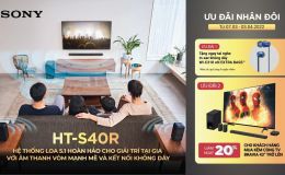 Sony ra mắt hệ thống âm thanh 5.1 kênh HT-S40R mang đến giải trí sống động với âm thanh mạnh mẽ
