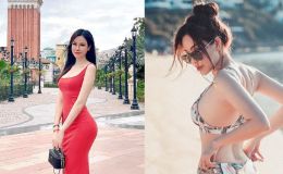 Con dâu tỷ phú Hoàng Kiều diện đầm đỏ bó sát khoe trọn đường cong cực phẩm