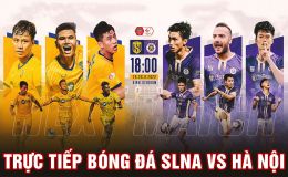 Trực tiếp bóng đá SLNA vs Hà Nội, vòng 14 V.League 2022: 'Quang Hải mới' tỏa sáng, HNFC bỏ xa HAGL?