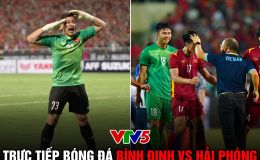 Trực tiếp bóng đá Bình Định vs Hải Phòng: Văn Lâm rộng cửa vô địch V-League trước ngày trở lại ĐTVN?