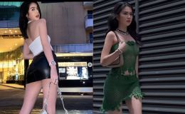 Ngọc Trinh thả rông vòng 1 nõn nà khi dạo phố