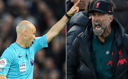 Klopp 'cầu được ước thấy' khi thách Anthony Taylor rút thẻ đỏ ở trận gặp MC