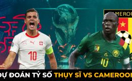 Dự đoán tỷ số Thụy Sĩ vs Cameroon, 17h ngày 24/11 bảng G World Cup 2022