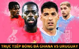 Trực tiếp bóng đá Uruguay 2-0 Ghana, bảng H World Cup 2022: Suarez kiến tạo đẳng cấp
