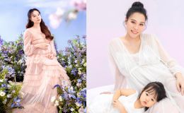 Sau khi công khai mang thai lần 2, Đàm Thu Trang khoe bụng bầu ‘vượt mặt’, ngoại hình gây chú ý