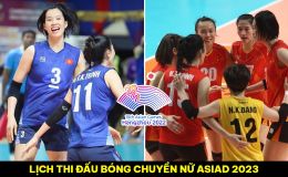 Lịch thi đấu bóng chuyền ASIAD 2023 mới nhất: Bóng chuyền nữ Việt Nam lập kỳ tích trên BXH thế giới