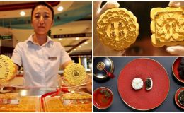 Chiếc bánh trung thu có giá đắt kỷ lục: Vỏ dát vàng, nhân là những nguyên liệu quý, giá 72 triệu