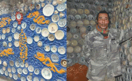Thông tin về ngôi nhà duy nhất ở Việt Nam gắn 9000 bát đĩa cổ có giá hàng tỷ đồng lên tường