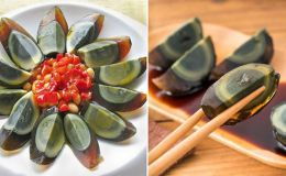 Loại trứng đen sì, trong như thạch nhưng rất tốt cho sức khỏe, giá cao gấp 5 lần trứng thường
